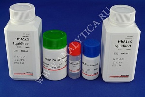 Гликогемоглобин HbA1с%, прямое определение 1x30; 1x10; 2x100